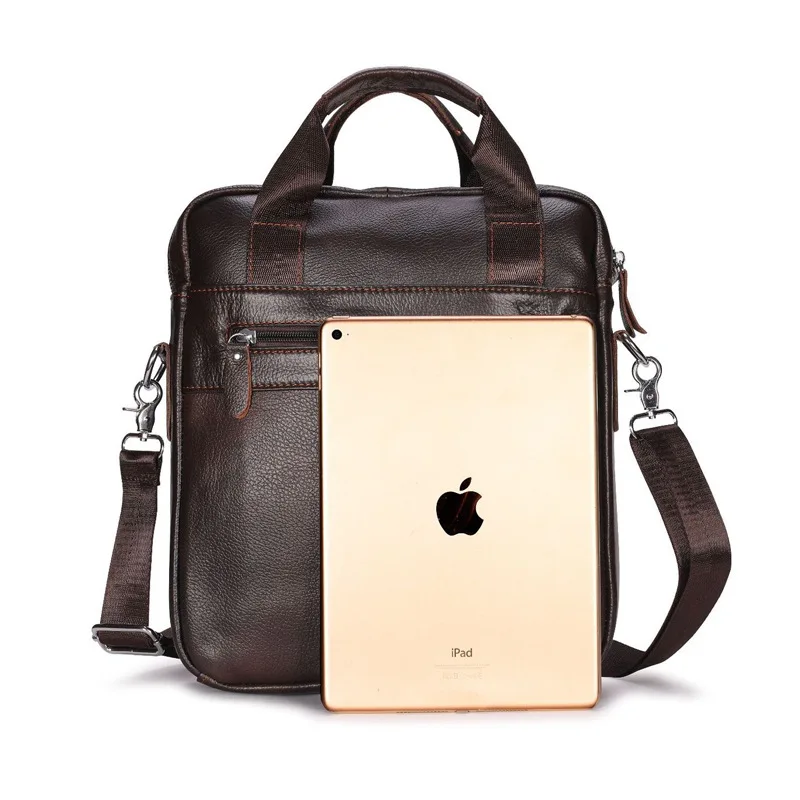 

Genuine Leather 12' Business A4 File Top-handle Handbag Men Crossbody Shoulder Bag Men's Messenger Bags