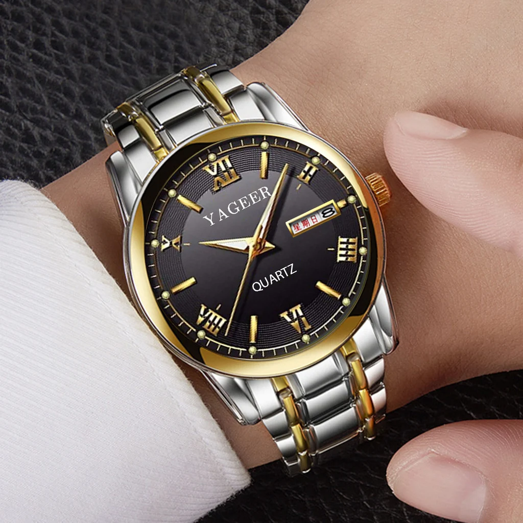 

2021 NEWMen Watch Top Brand Luxury Sports Quartz Clock Full Stainless Steel Wristwatch Buisness Men Watch Relogio Masculino