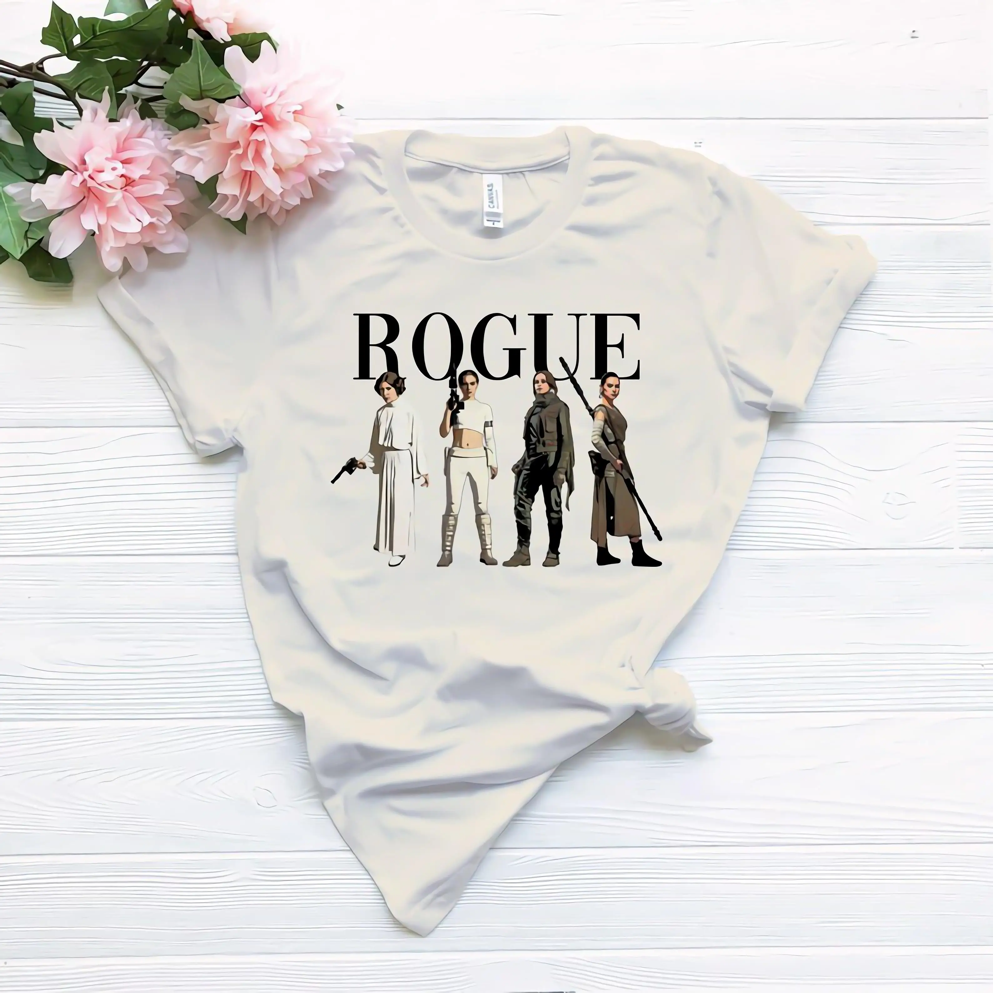 

2020 Rogue Star-War T-Shirt Girl Squad Shirt Princess Leia Organa Jyn Erso Rey Graphic Tee Girl women shirts harajuku tshirt Top
