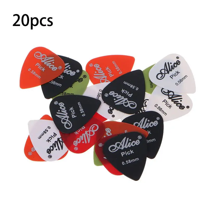 

2021 New 20PCs 0.58mm Smooth Nylon Guitar Picks Pick Plectrum Durability