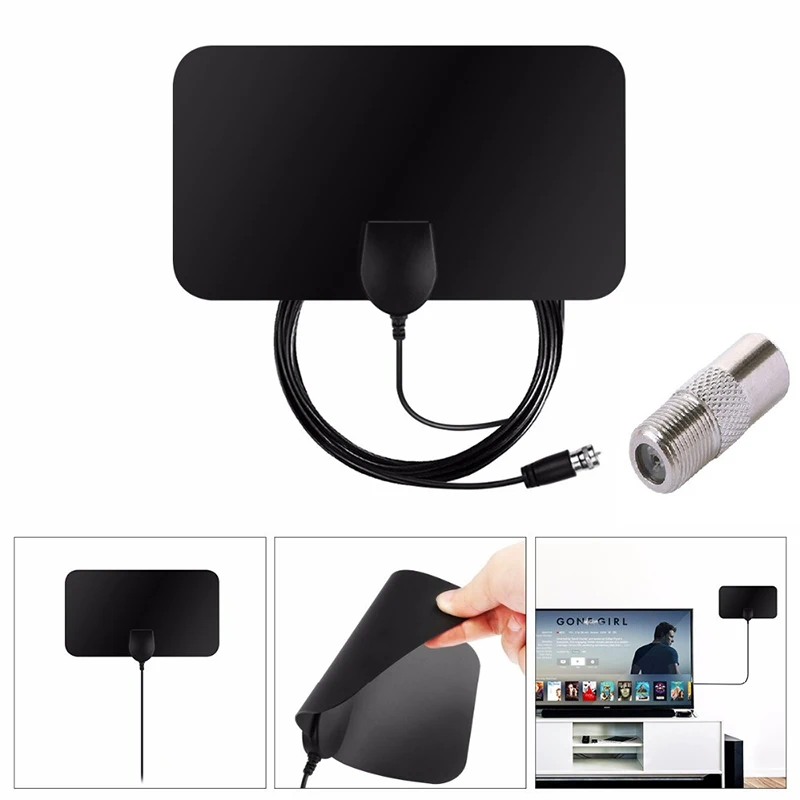 

Hot sale 4K 25DB High Gain HD TV DTV Box Digital TV Antenna 50 Miles Booster Indoor Aerial