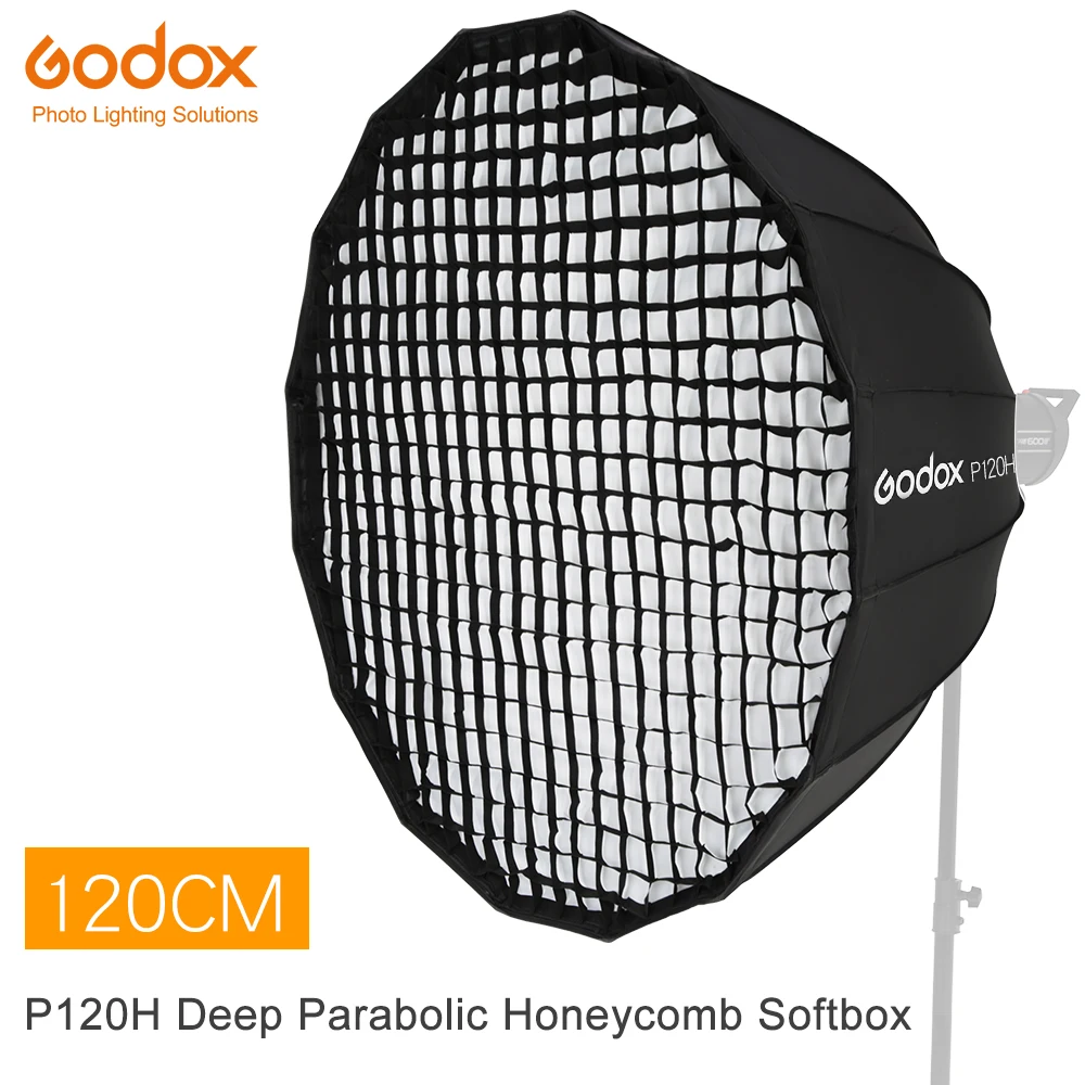 Godox портативный P120H 120 см параболическая ячеистая сетка Bowens крепление софтбокс
