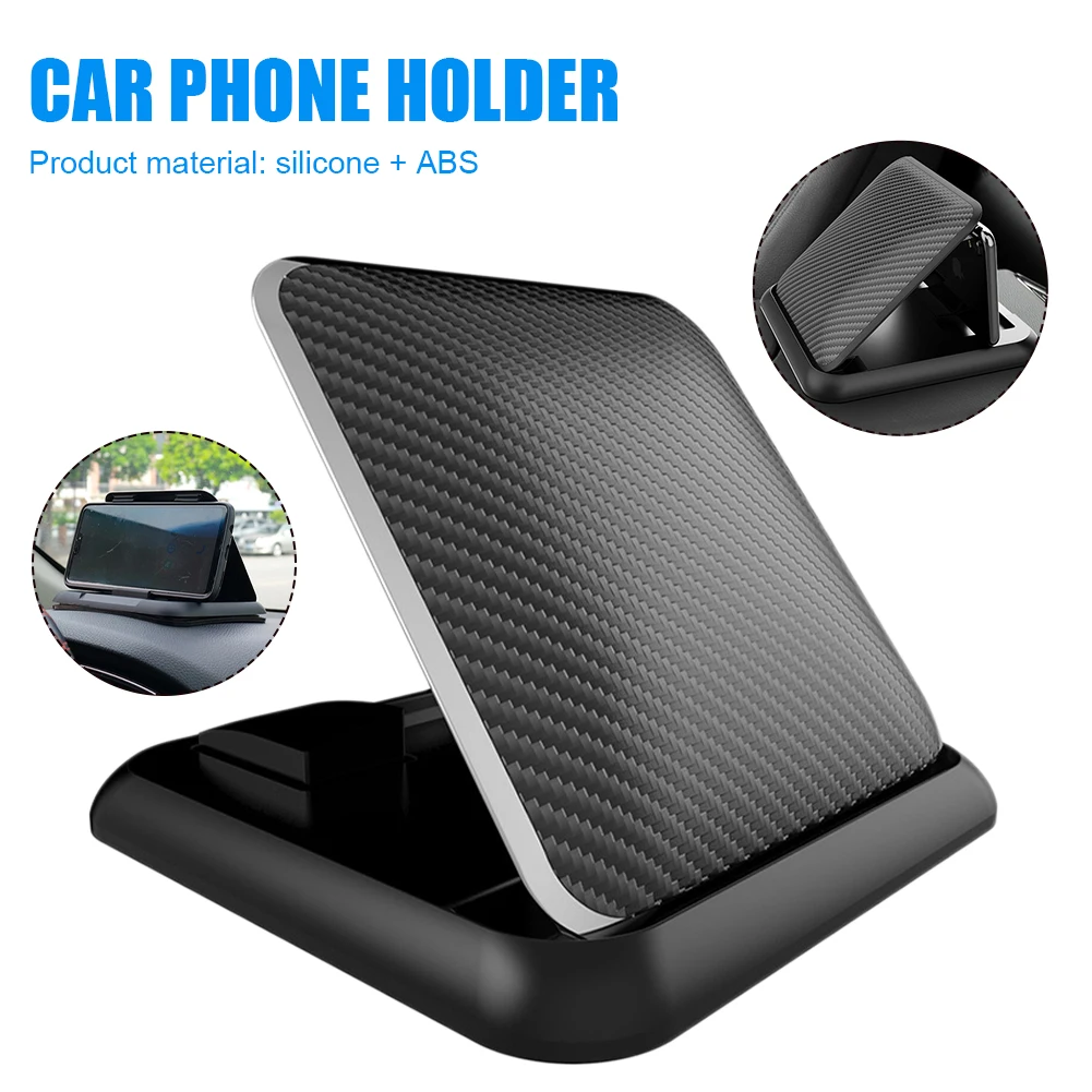 

Anti-Slip Car Phone Holder Mount Dashboard Phone Holder Universal for Car Silicone Suction Pad Adjustable Smartphone Support
