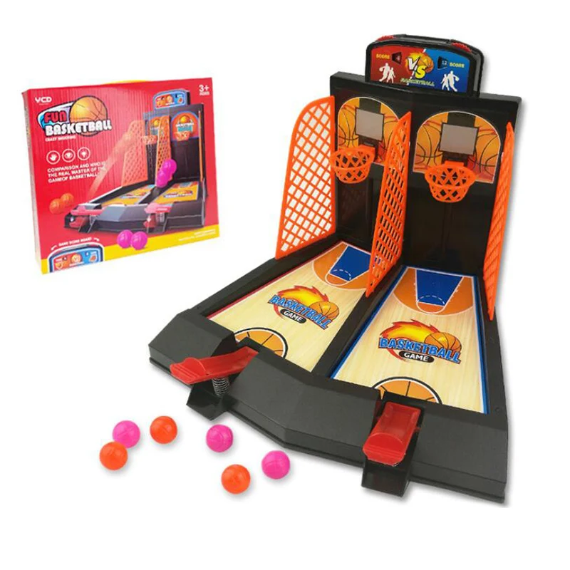 Desktop Mini Basketball Finger Shoot Basket Double Play Children Sports Games