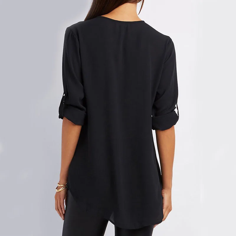 Женский топ на молнии 17 цветов лето обтягивающая шифоновая блузка Свободный Топ