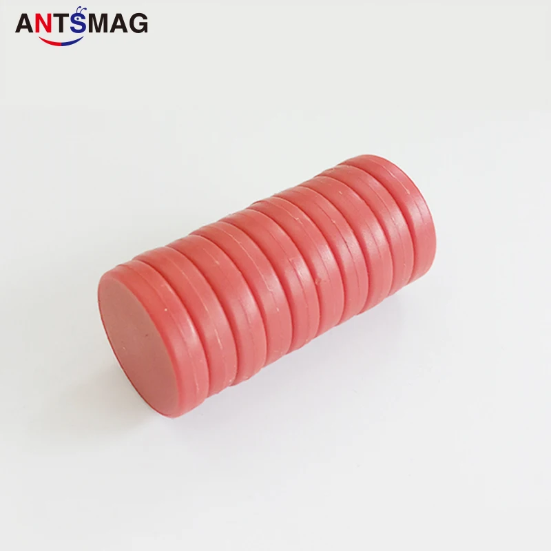 Небьющиеся неодимовые магниты N52 с пластиковым покрытием 6 шт. D20X5.0MM (13/16