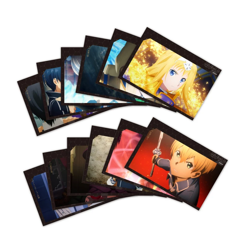 Оригинальная аниме открытка в виде меча из мультфильма 1 набор для детей косплея