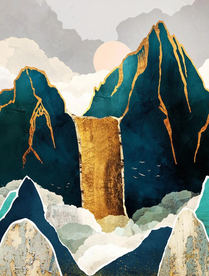 

Пейзаж абстрактные постеры горы птицы Закат Холст Гостиная живопись скандинавские принты Настенная картина современный Декор для дома