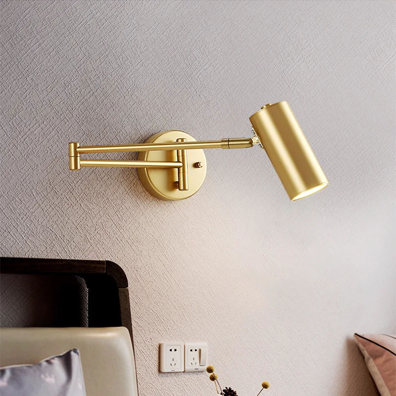 Luminária de Parede Minimalista e Nórdico Decoração para o Quarto Sala de Estudo com Braços Estilo Moderno Articulados