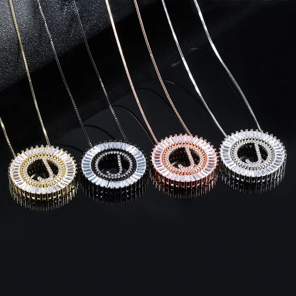 26 ожерелье с надписью женские модели мужской AAA циркон цепочка инкрустированная