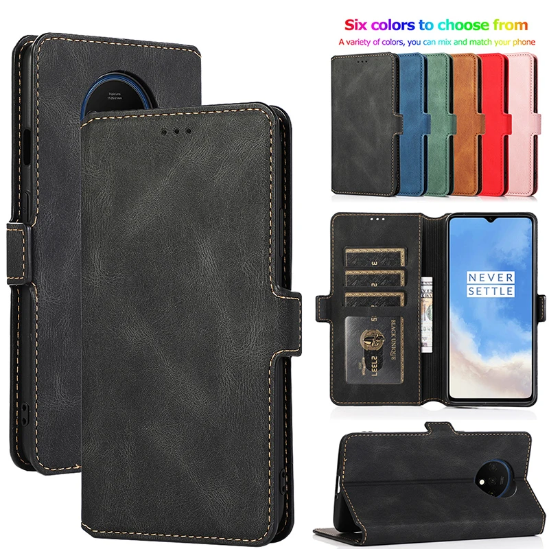 

Luxury Flip Wallet For Oneplus 7pro 8pro 7Tpro Leather Case For Oneplus 7 7T 8 Pro Magnetic Cards Stand Holder Phone Cover Coque