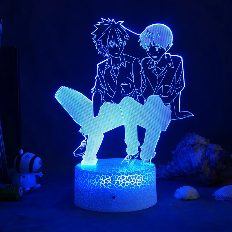

Светильник с аниме Evangelions рисунок RGB светодиодный ночник украшение дома рядом с лампой подарок на день рождения 7 цветов изменить Настольная...