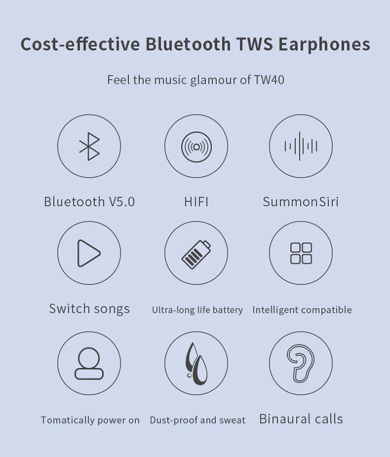 CALETOP TWS 40 Bluetooth 5,0 беспроводные наушники водонепроницаемые наушники с микрофоном Handsfree Водонепроницаемая гарнитура для huawei Xiaomi