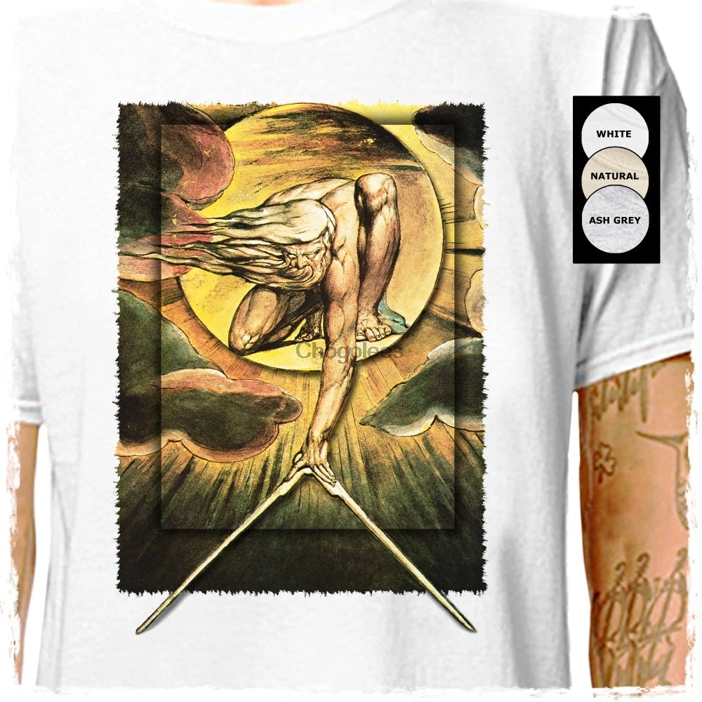 Древние дни Уильяма Блейка .. 100% хлопковая футболка художественный поэт
