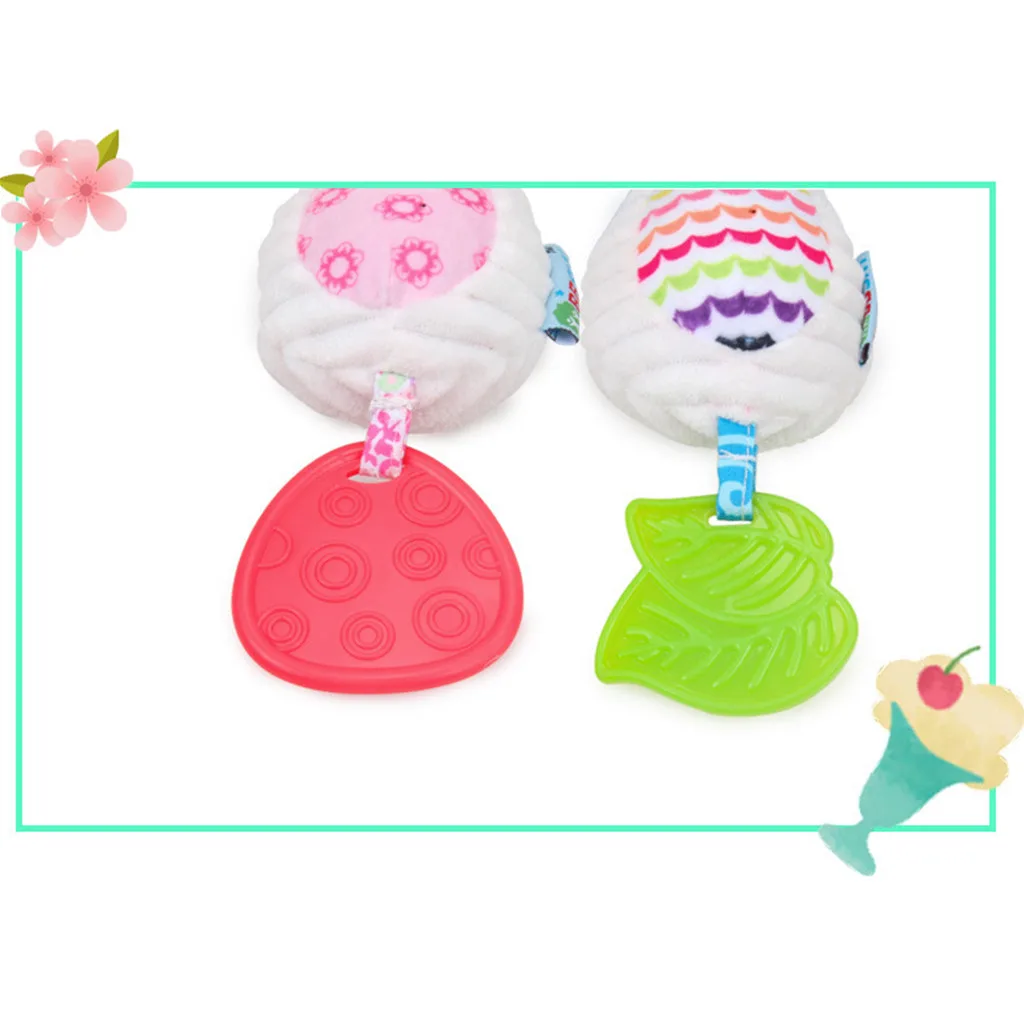 Baby Infant Plush With Teether Cute Animal Hanging Bell Play Toys Doll Gift Cartoon Rattles Crib Bed Stroller for Newborn | Игрушки и
