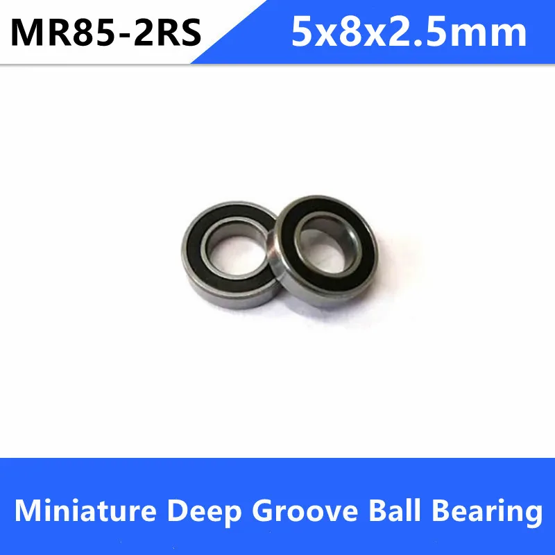 

500pcs/lot MR85-2RS MR85RS MR85 RS 2RS 5x8x2.5mm Thin section Miniature Mini Deep Groove Ball Bearing 5*8*2.5mm 675-2RS