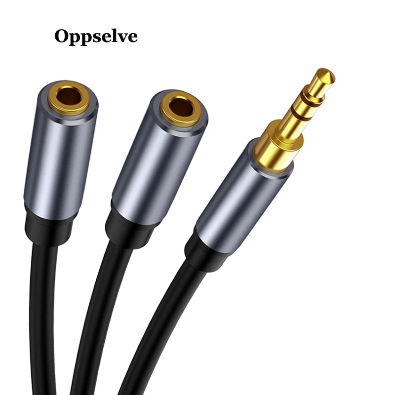 

Oppselve Audio Splitter Earphone Extension Cable Jack 3.5mm Cable Male to 2 Female AUX Cable for Phone iPhone Samsung Huawei PC