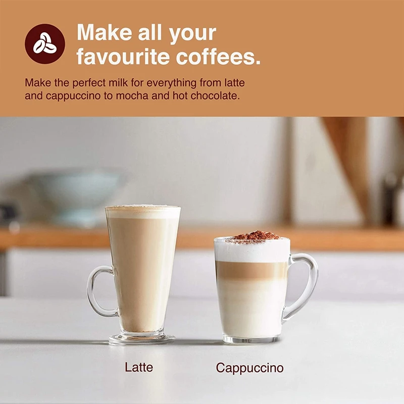 

Hot Milk Frother Warmer Electric Coffee Steamer Heater,Hot &Cold Automatic Foam Maker for Latte Cappuccino Macchiato,EU Plug