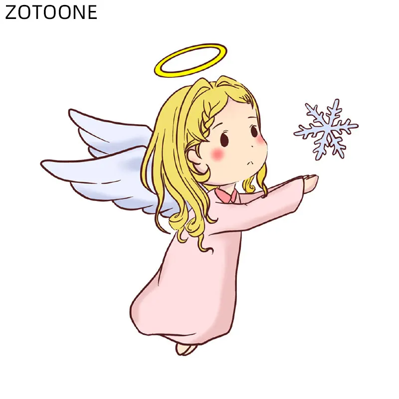 

ZOTOONE Iron on Cute Angel Patch for Clothes T-shirt Heat Transfers Stickers for Kids Boy Girls Washable DIY Patches Appliques G