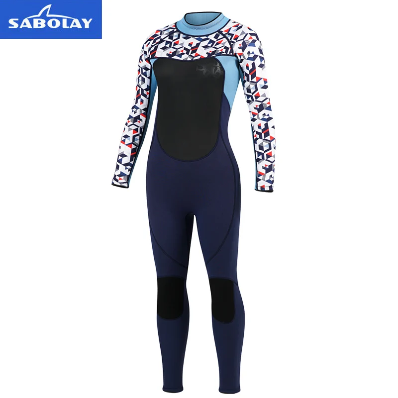Женский неопреновый гидрокостюм SABOLAY 3 мм SCR Высокоэластичный для серфинга одежда