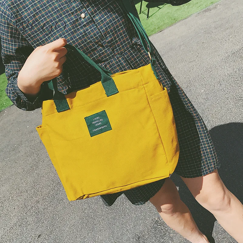 Корейская Холщовая Сумка на плечо повседневная литературные сумки дикие