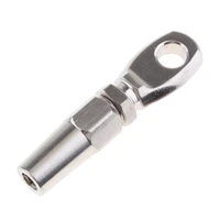 1 pcs marine 316 stainless steel swageless eye terminal for 6mm wire rope for boat yacht wire cable etc boat hardware