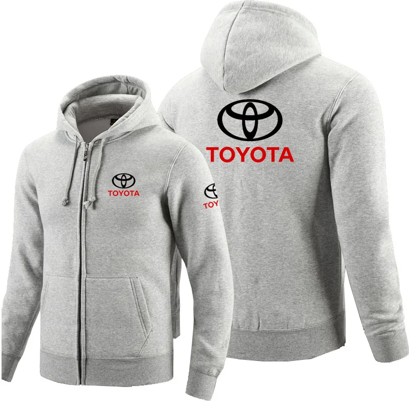

Autumn Winter male Hoodie Toyota zipper Sweatshirt jacket Coats Zipper hoodie Fleece clothes b