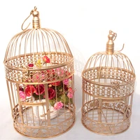 modern metal bird cage european wrought iron bird cage wedding decoration flower cage ornaments flower pot succulent bird cage