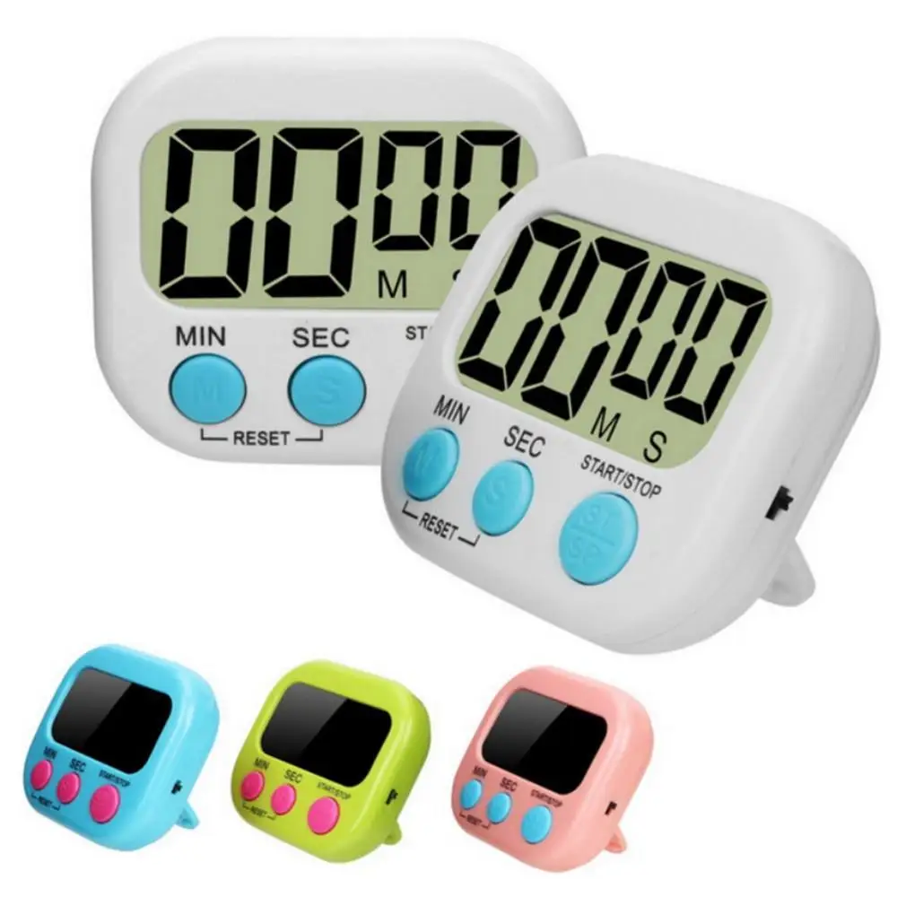 

LED Counter Display Alarm Clock Manual Electronic Countdown Sports Magnetic Digital Timer Kitchen Cooking Shower Study Stopwatch