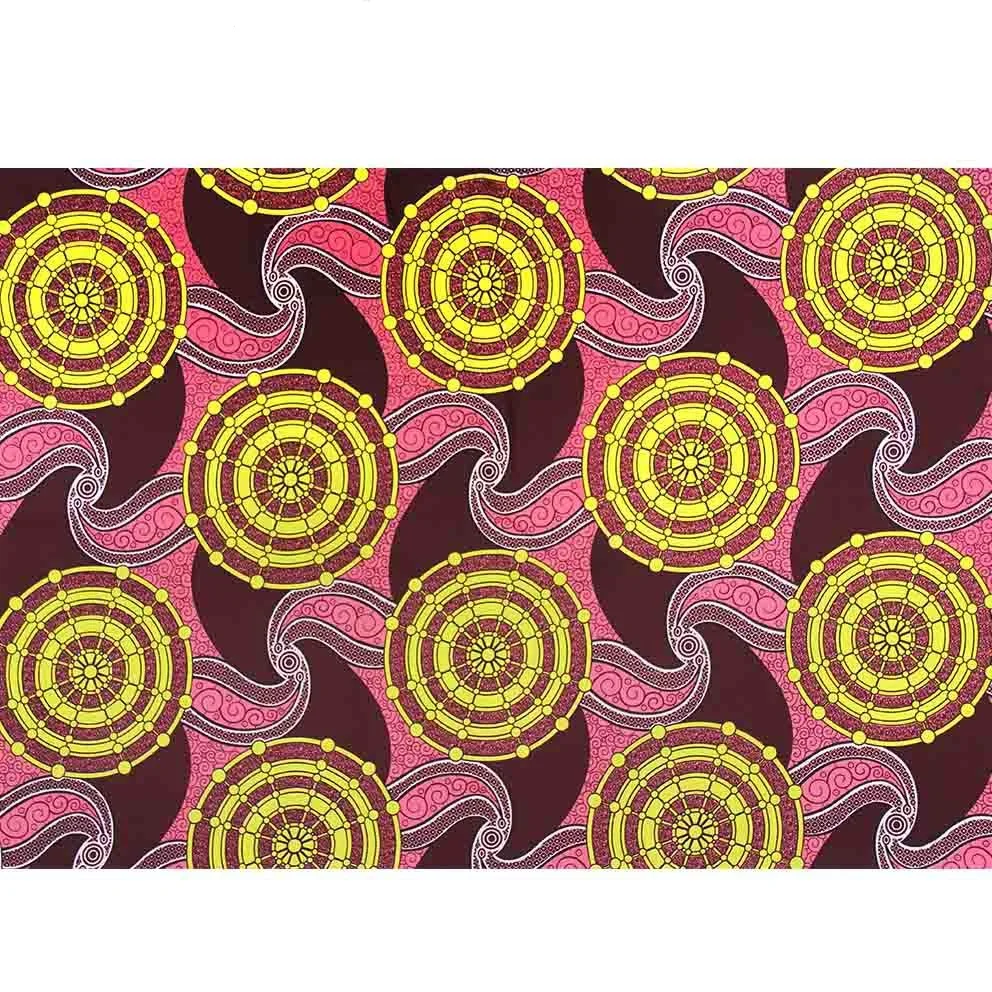 

mylb Ankara 100% Polyester Wax Prints Fabric Binta Real Wax High Quality 6 yards African Fabric for Party Dress