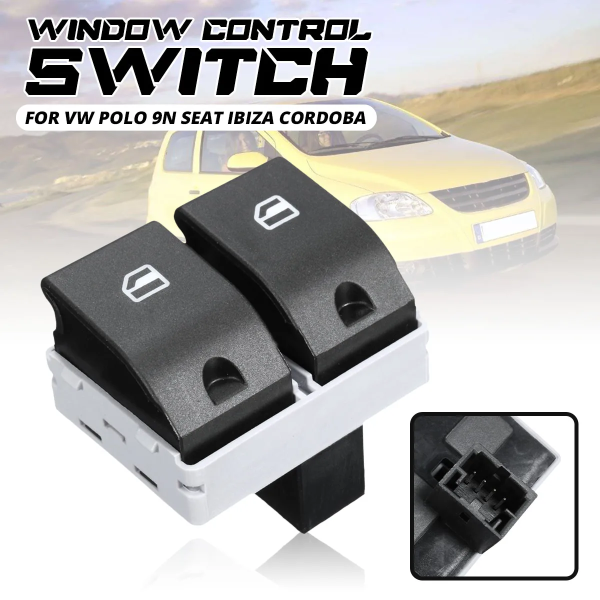 

6Q0 959 858 Car Electric Window Control Switch For VW /Polo 9N /Seat /Ibiza /Cordoba 2002-2009