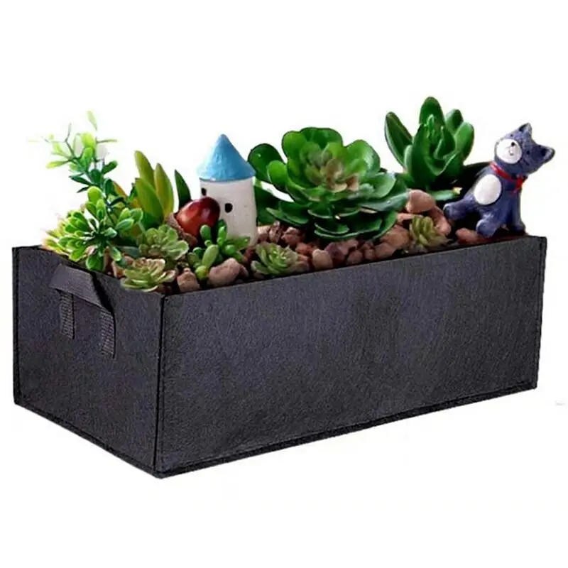 Thicken Eared Non-woven Felt Rectangular Beautiful Planting Bag Nursery Basin Balcony Garden Product Bed Customization | Дом и сад