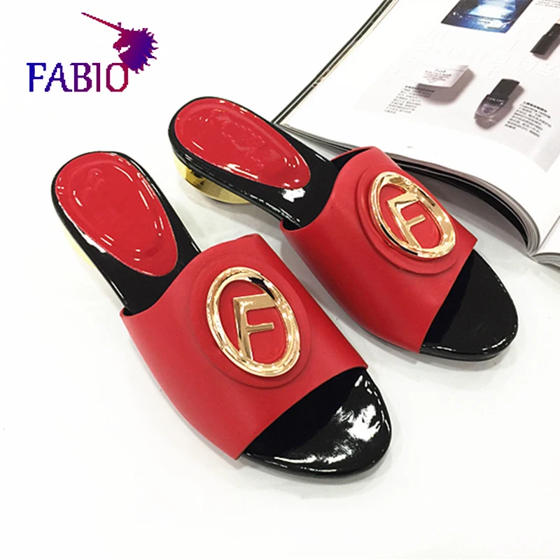 Женские туфли на низком каблуке в Африканском и нигерийском стиле|Тапочки| |