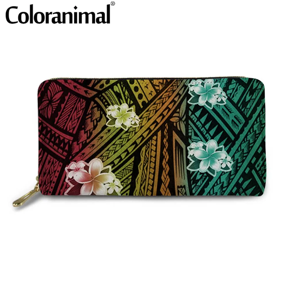 Женский Длинный кошелек Coloranimal в племенном стиле брендовый дизайнерский