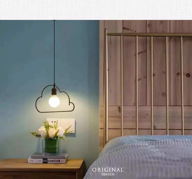 Прекрасный облачный одиночный подвесной светильник Детский Светильник для