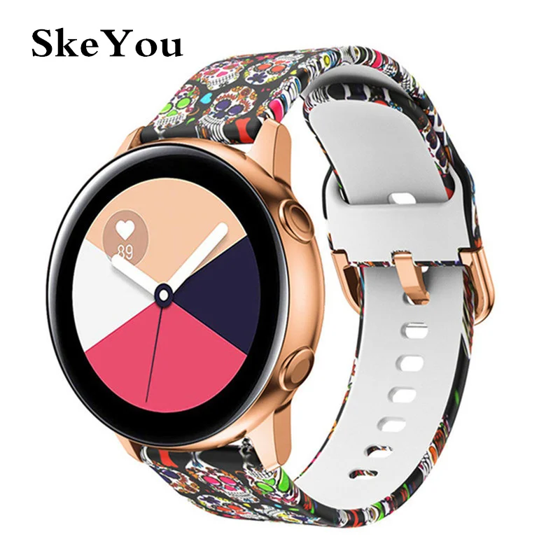 20 мм ремешок для часов Samsung Galaxy watch active мягкий силиконовый спортивный браслет Amazfit