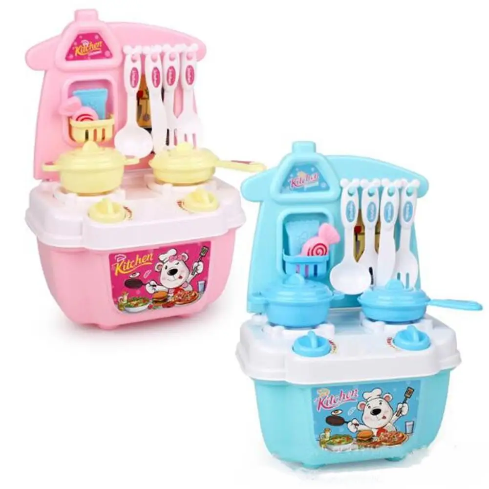 Детский игровой домик кухонный игрушечный набор мини-имитация посуда мультяшная