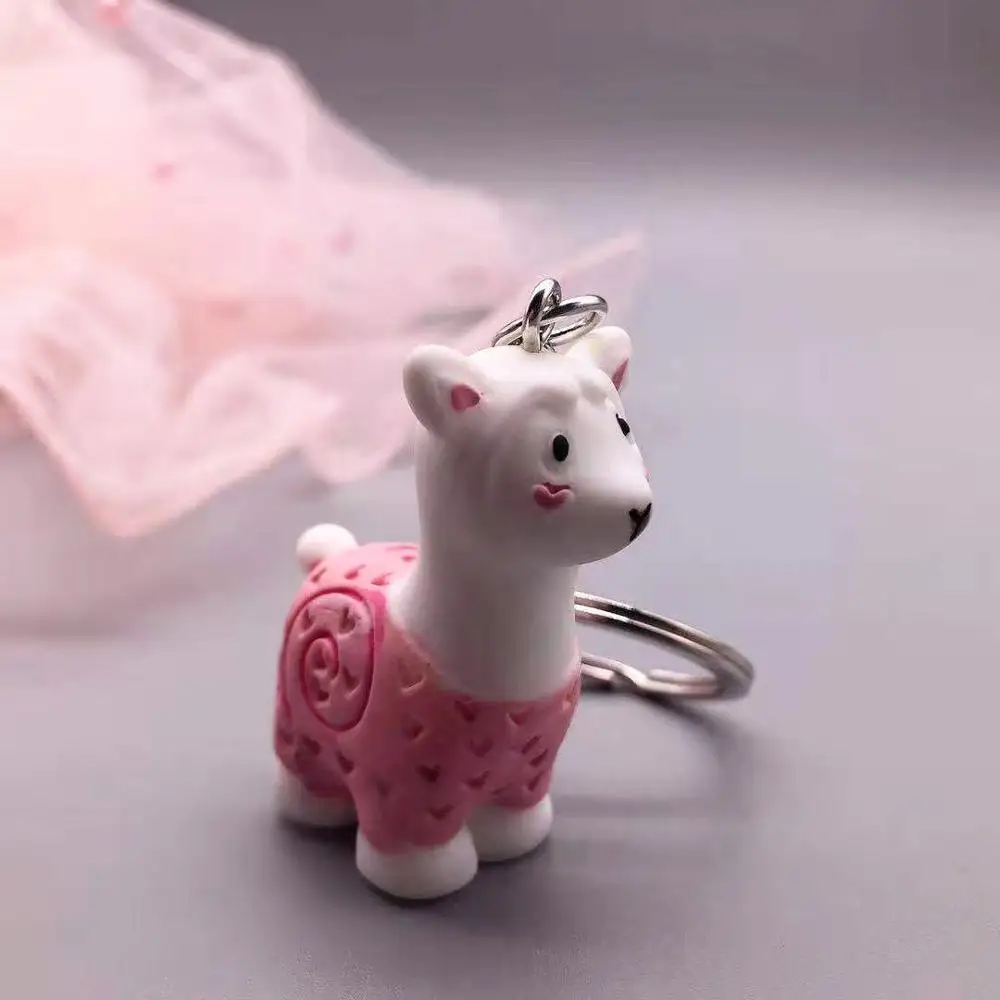 2020 Творческий смолы окрашены Альпака для цепочек ключей сумок мобильный телефон