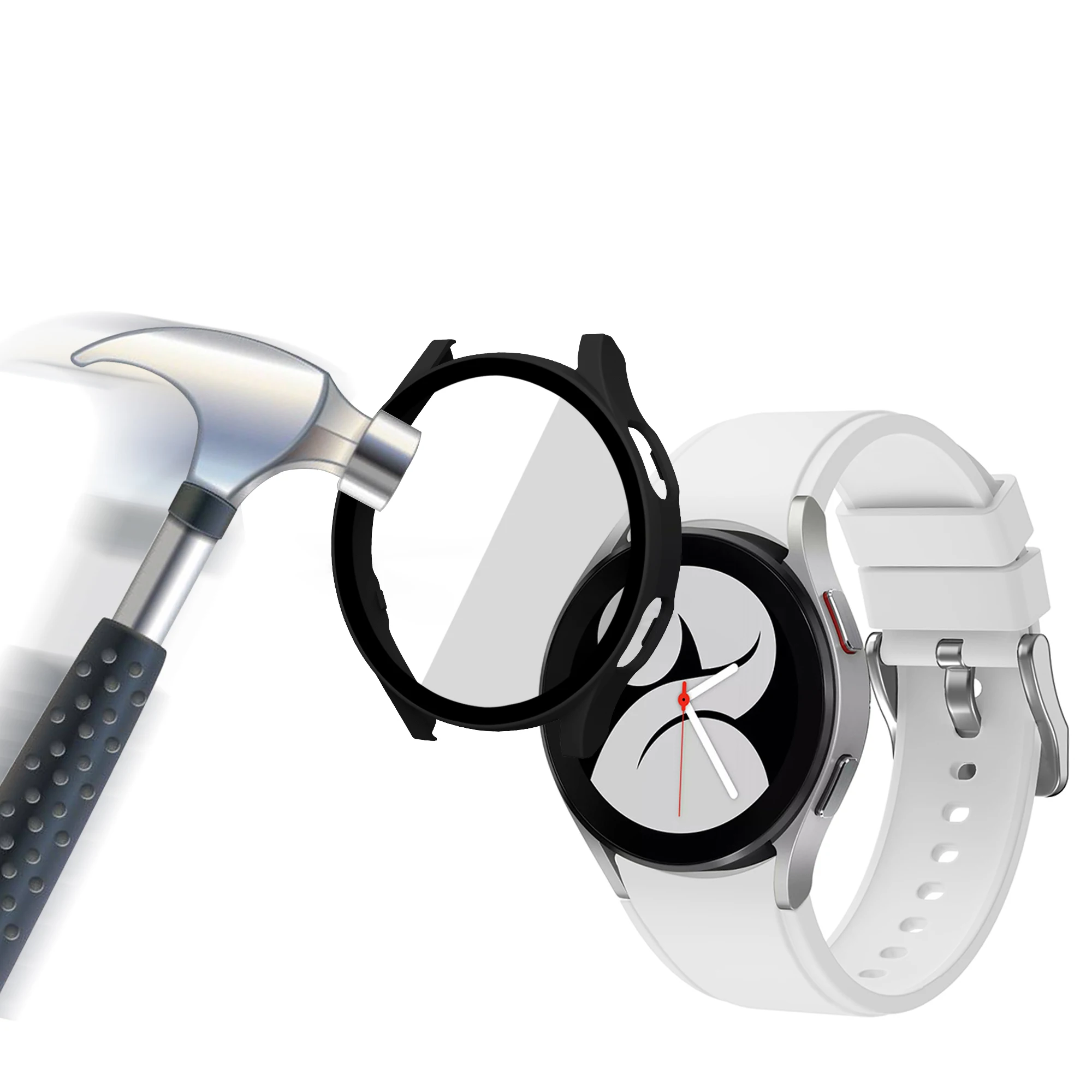 

Стеклянный чехол из поликарбоната для Samsung Galaxy Watch 4 44 мм 40 мм, защитная пленка из закаленного стекла со стеклянным полным покрытием, Hd бампер ...
