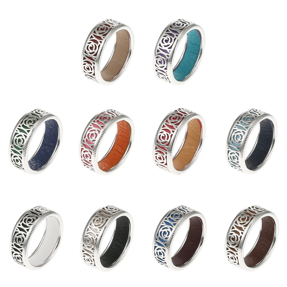 Cremo Women Jewelry Brand Vintage Rings Interchangeable Leather Hollow Eternal Ring Elegant Bijoux Femme Finger Gold Bague | Украшения и