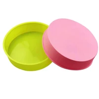 hot 2pcs silicone cake molds8 inch round cake tinsnon stick baking moldsbakeware for chocolate cookiesbreads