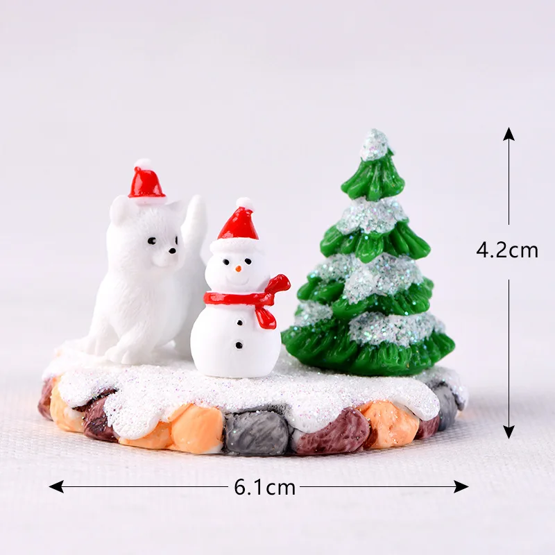 08 Christmas Set 2 шт./компл. 2 см* 3 см микро Фламинго миниатюрная фигурка Животные украшения набор «сделай сам» для Цветущий сад небольших растений украшения - Цвет: 08 Christmas Set