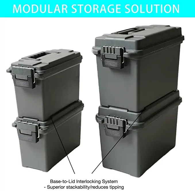 

Plastic Ammo Box Military Storage Ammo Can Lightweight High Strength Ammo Accessory Crate Tool Case Tactical Bullet box