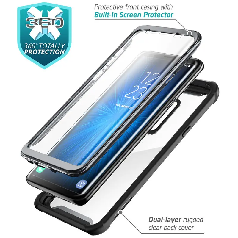 i blason for samsung galaxy s9 plus case 2018 release ares full body rugged clear bumper case with built in screen protector free global shipping