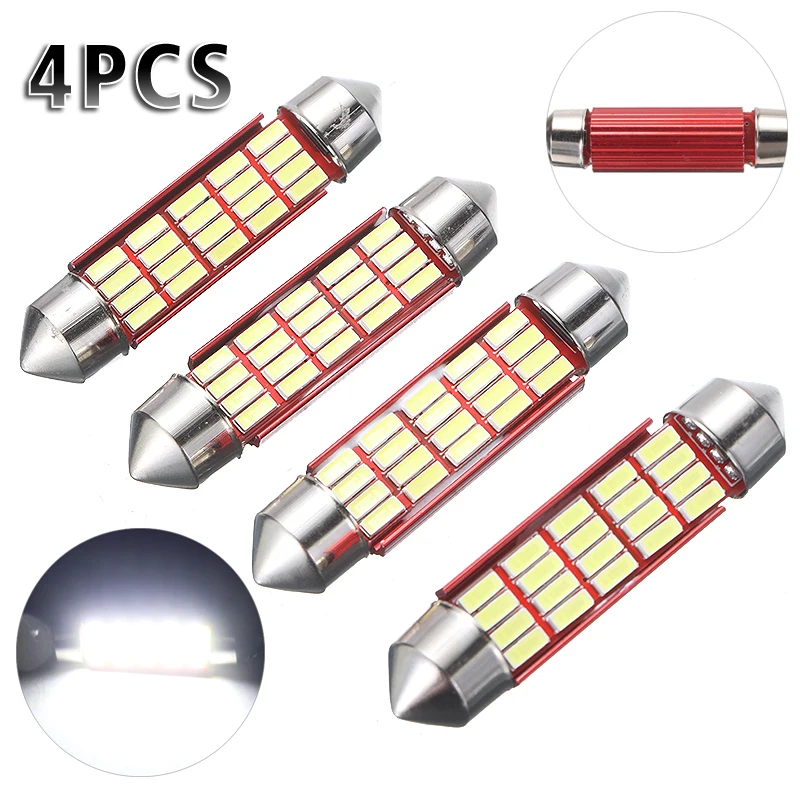 

MAYITR 4 шт. гирлянда 41 мм 42 мм светодиодный лампы C5W супер яркий 4014 SMD Canbus Error Free авто Интерьер Doom лампы стайлинга автомобилей светильник