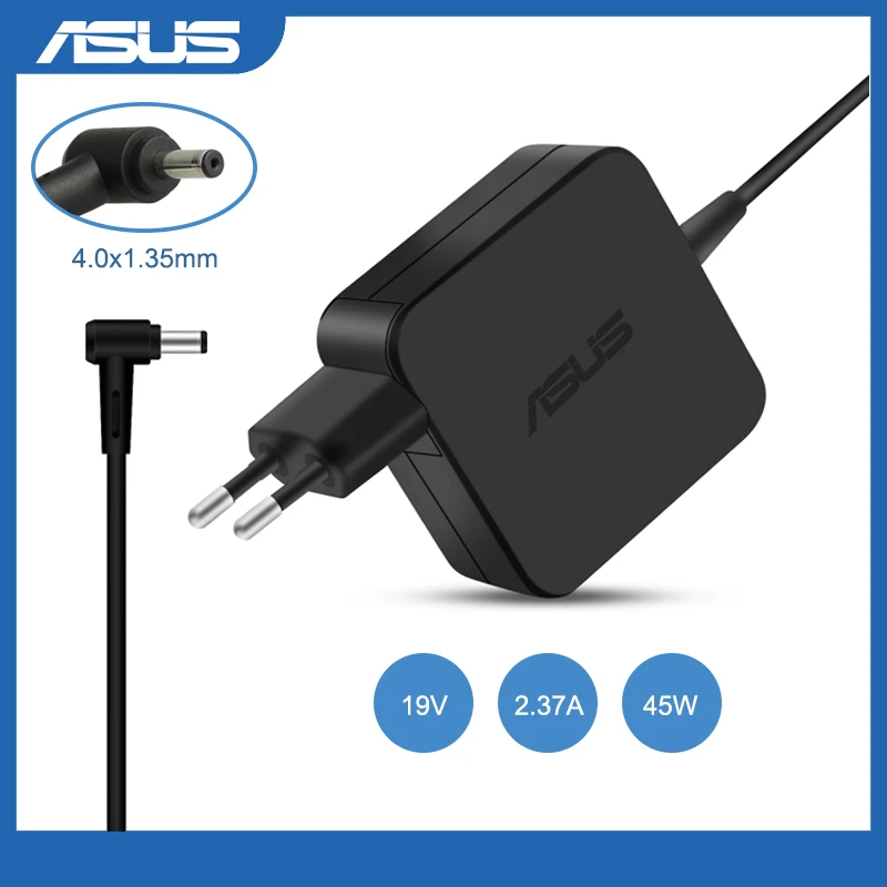 Зарядное устройство для ноутбука Asus Vivobook Flip 14 TP412UA TP501U TP501 TP510UA TP510U TP510 T304UA, 19 в, 2,37 А, 45 Вт, 4,0x1,35 мм - изображение