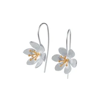 vintage flower drop earrings womens accessories jewelry hanging earrings retro friends gift