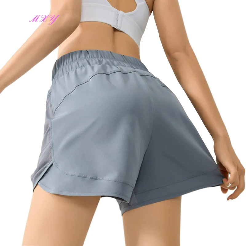 Женские спортивные шорты с сетчатым карманом для йоги спортзала фитнеса