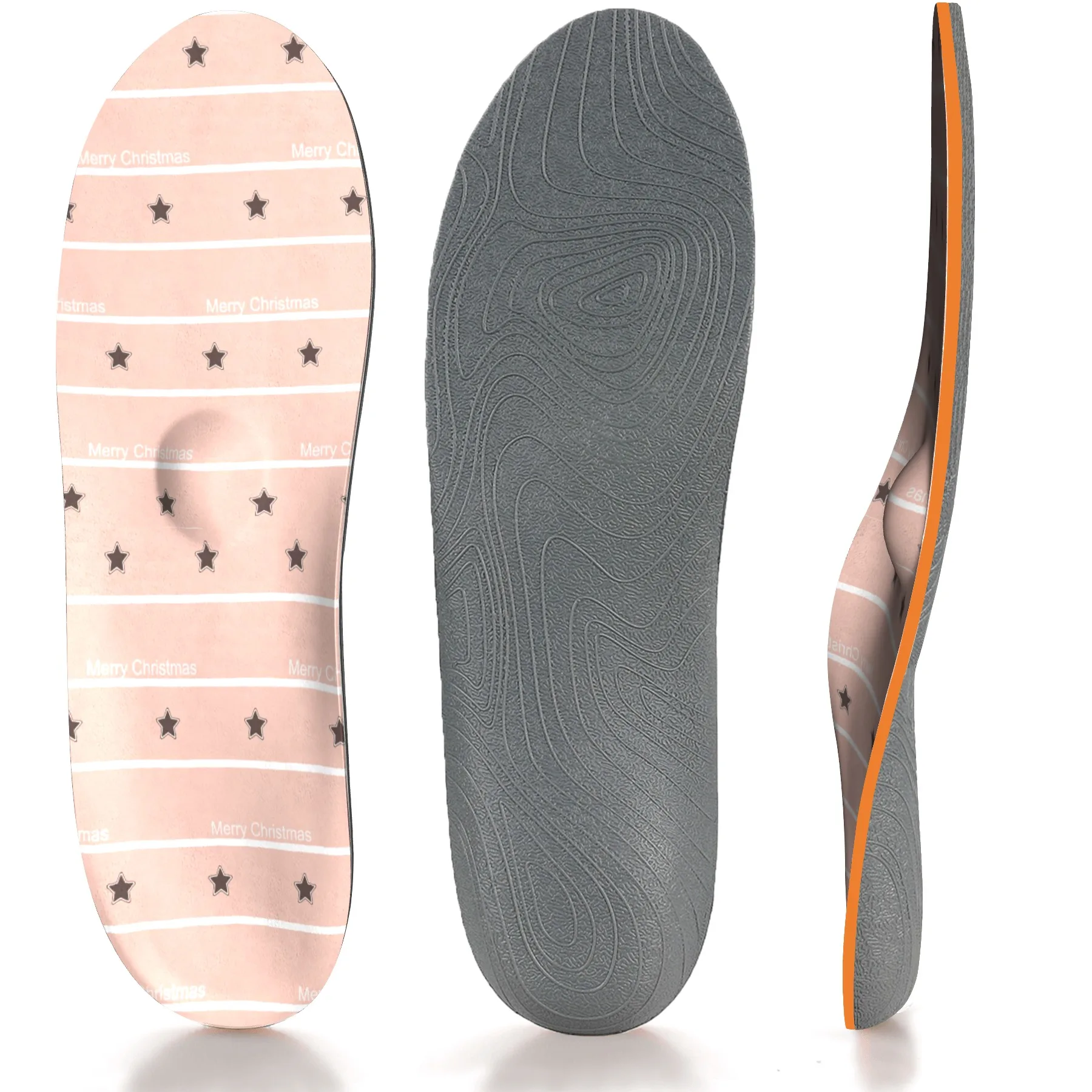 

Pink Design Full Length Sport Orthopedic Inserts with Arch Support-Best Insoles for Running,Flat Feet,Heel Spurs&Sore Foot