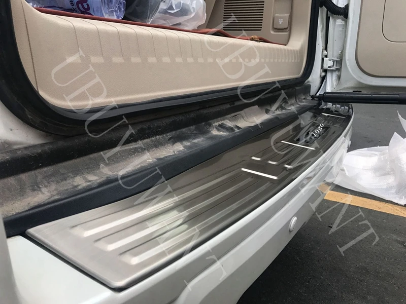 Для Toyota LAND CRUISER PRADO задний багажник дверной порог с защитой от ударов царапать обшивку из нержавеющей стали автомобильные аксессуары для оформления